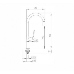 Misturador 400 Monocomando Black Matte - Debacco